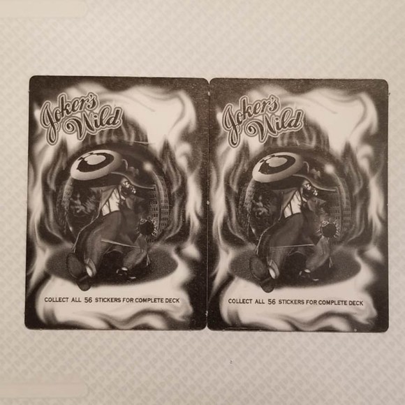 Pair of vtg Joker's Wild prism vending machine stickers - Picture 5 of 6